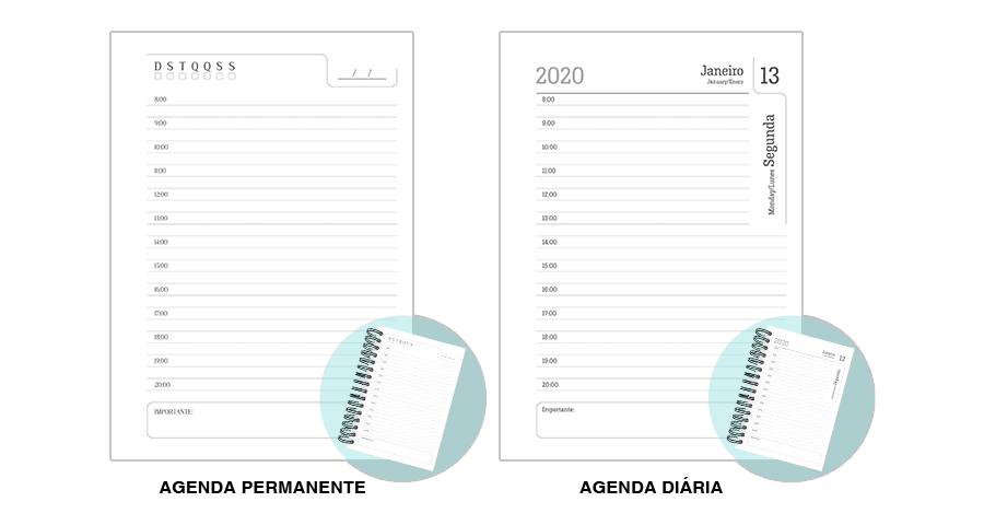 Permanente e Diária - Miolo de Agendas Personalizadas - Gráfica Imprima Rápido Permanente e Diária - Miolo de Agendas Personalizadas - Gráfica Imprima Rápido